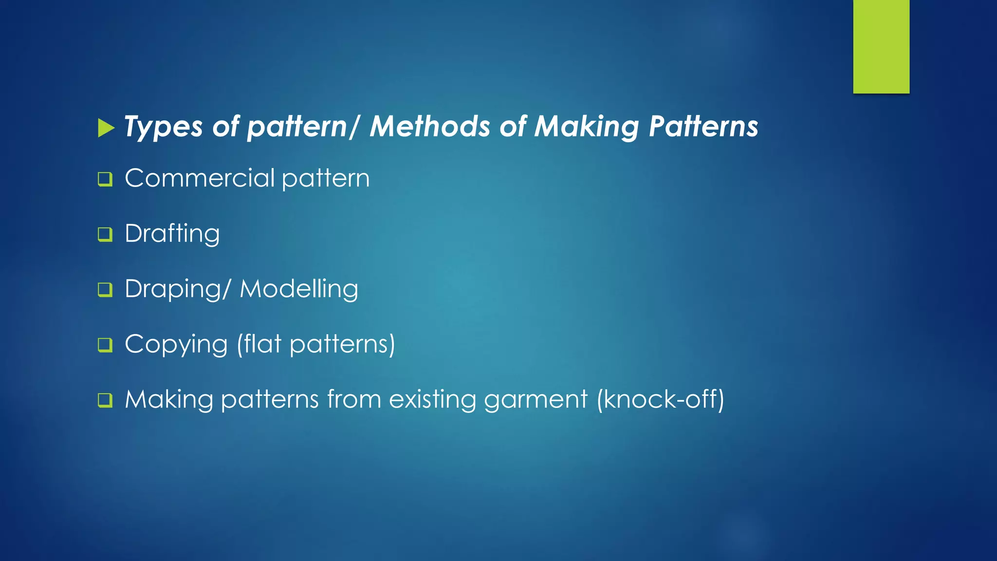 INTRODUCTION TO PATTERN MAKING | PDF