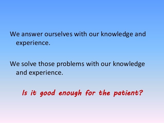 Introduction To Peer Group Learning Through Ebm