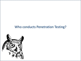 Who conducts Penetration Testing?

 
