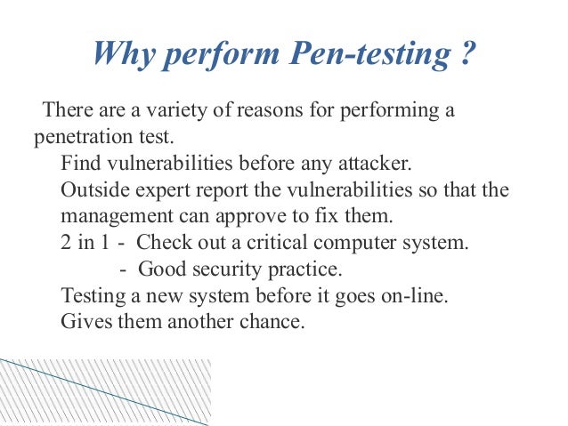penetration testing to Introduction