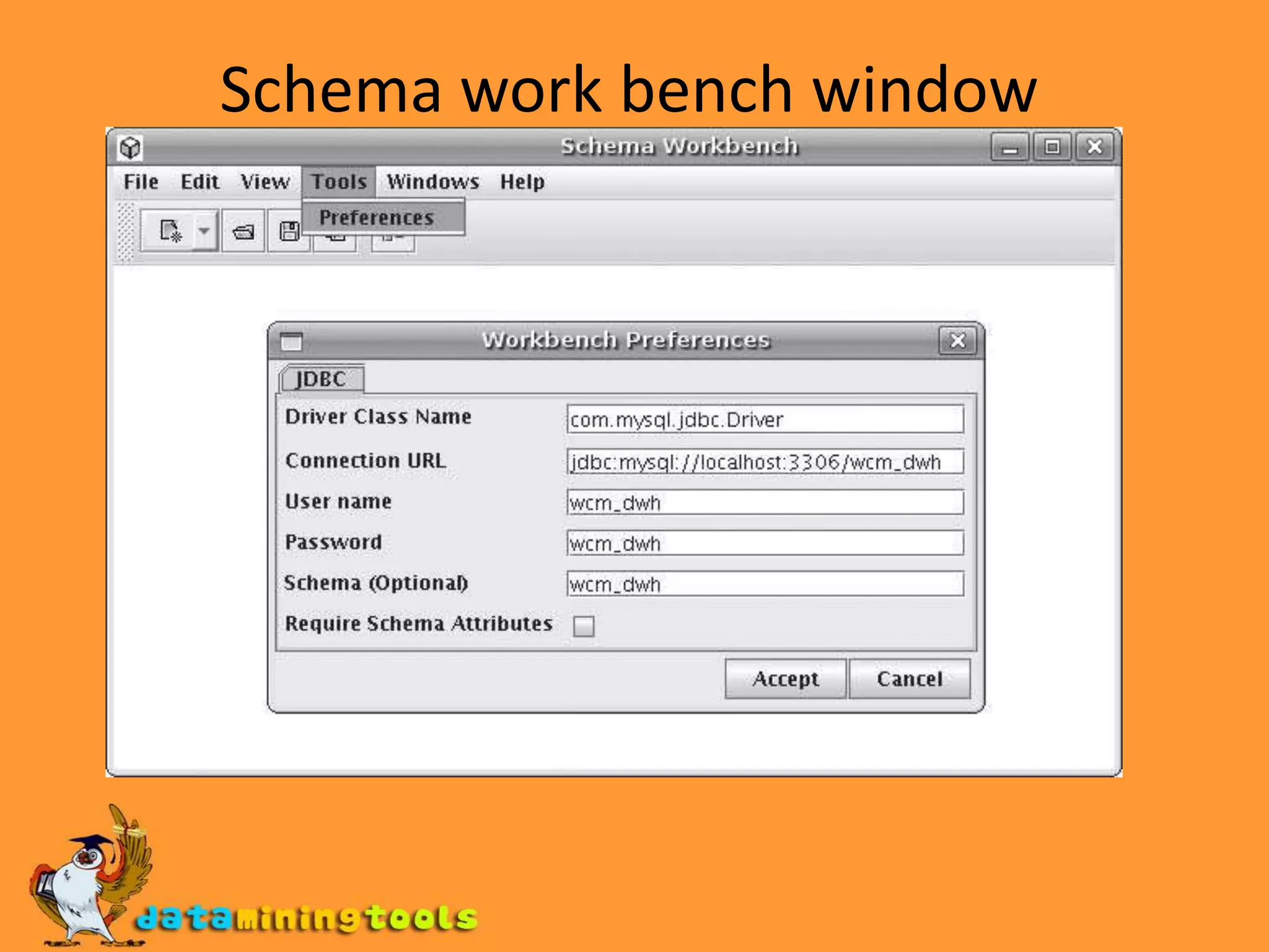 MDX and XML/AMDX-Multi dimensional expressionsMain query language implemented by Mondrian.Plays the same role in Mondrian&apos;s API as SQL does in JDBCBasic MDX query looks like thisSELECT { [Measures].[Unit Sales], [Measures].[Store Sales]}ON COLUMNS,         { [Product].members} ON ROWSFROM [sales]WHERE [Time].[1997].[Q2]