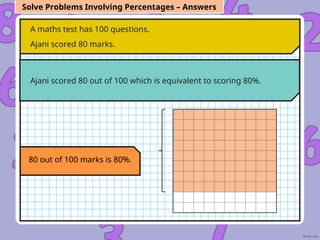 Problem Solving Symbol Color Comprehensive Learning Guide to Understanding and Using Percentages | PPT
