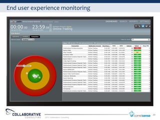 End user experience monitoring




                                             29
             2012 Collaborative Consulting
 