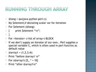 Introduction to perl_lists | PPT | Free Download