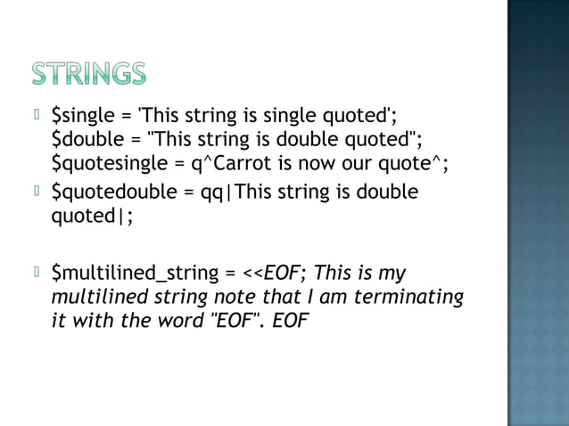 Introduction to perl_lists | PPT