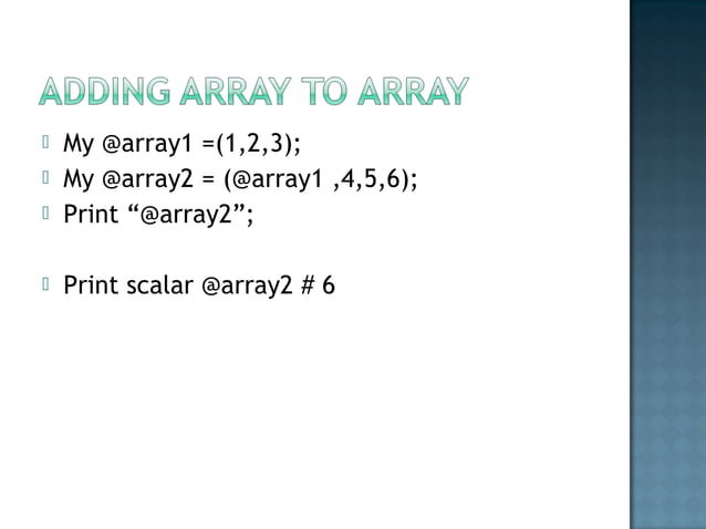 Introduction to perl_lists | PPT