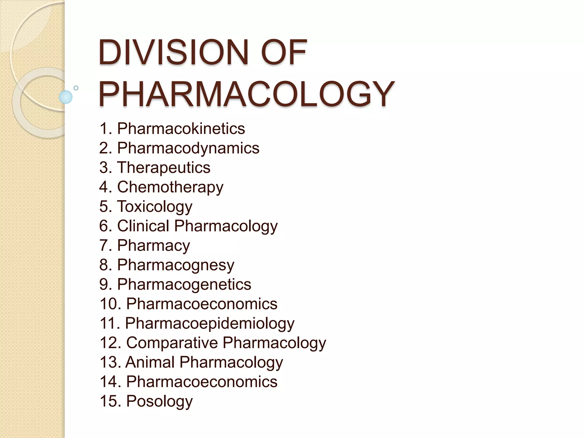 Introduction to pharmacology | PPTX