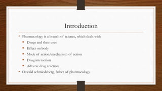 Introduction to Pharmacology | PPTX