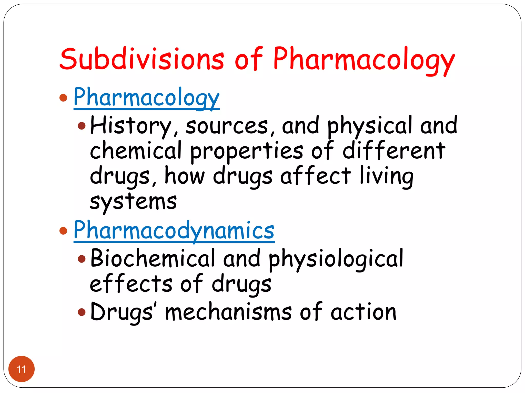 Introduction to Pharmacology | PPTX