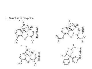 • Structure of morphine
 