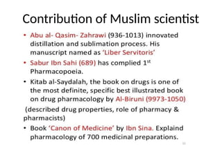 Contribution of Muslim scientist
 