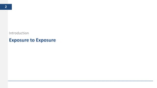 Exposure to Exposure
Introduction
2
 