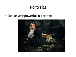 Rule of thirdsPlacing your subject off centre, by about 1/3 of the way usually looks good.Your eyes are naturally drawn to these positions.