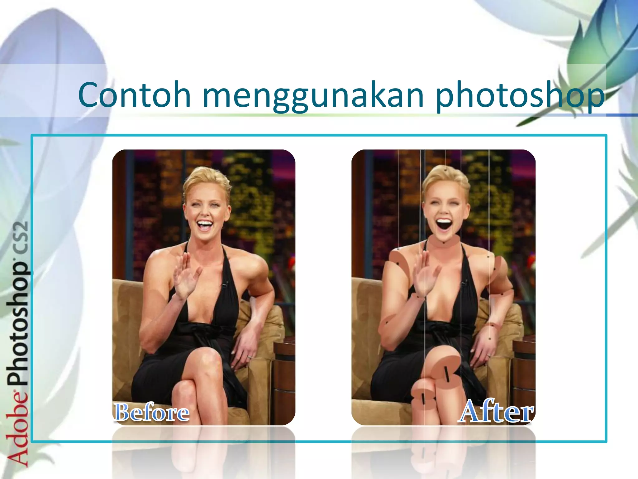 Contoh menggunakan photoshop