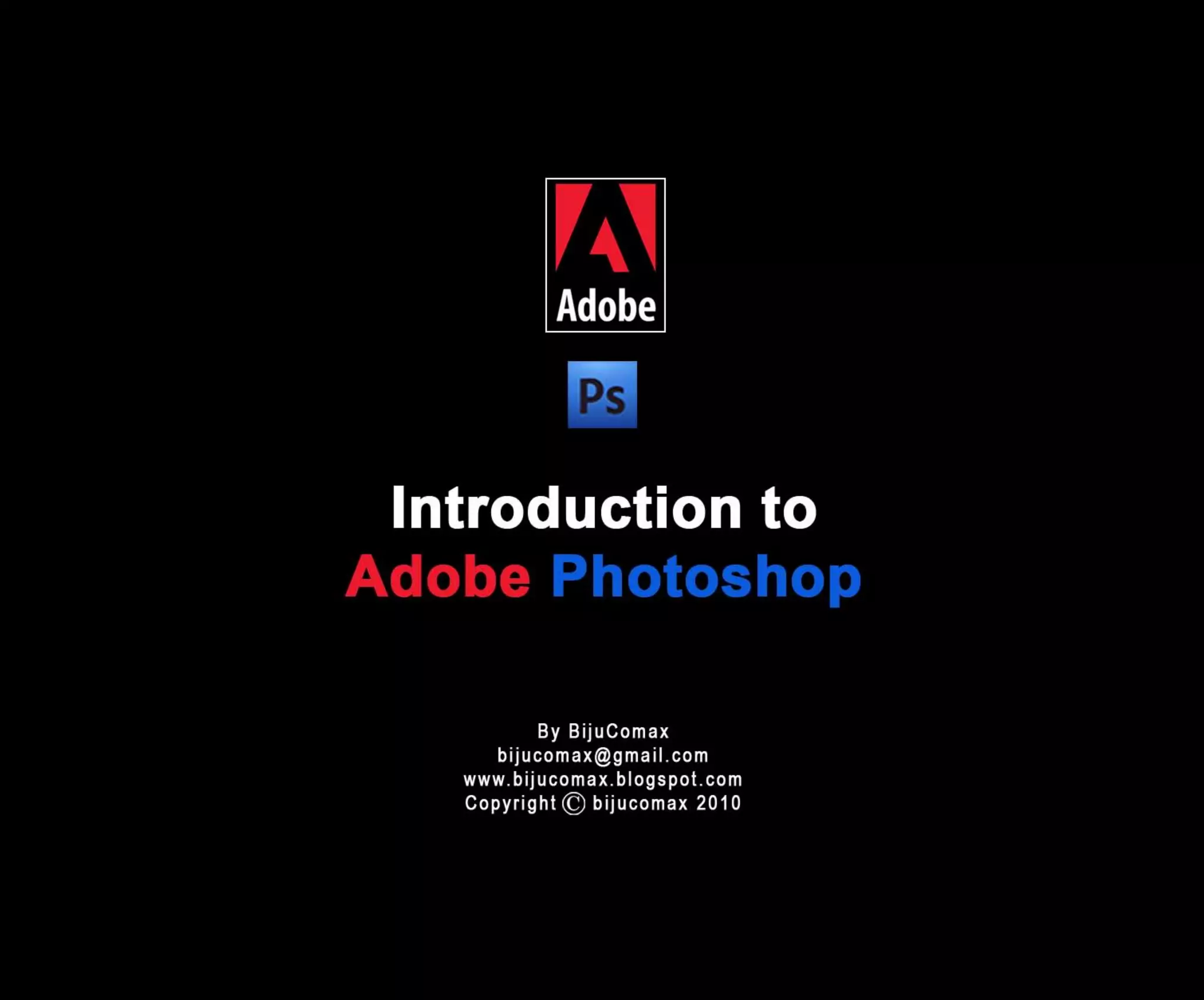 Introduction To Photoshop