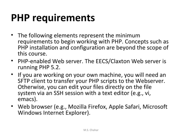 Introduction to php | PPT | Web Development | Internet