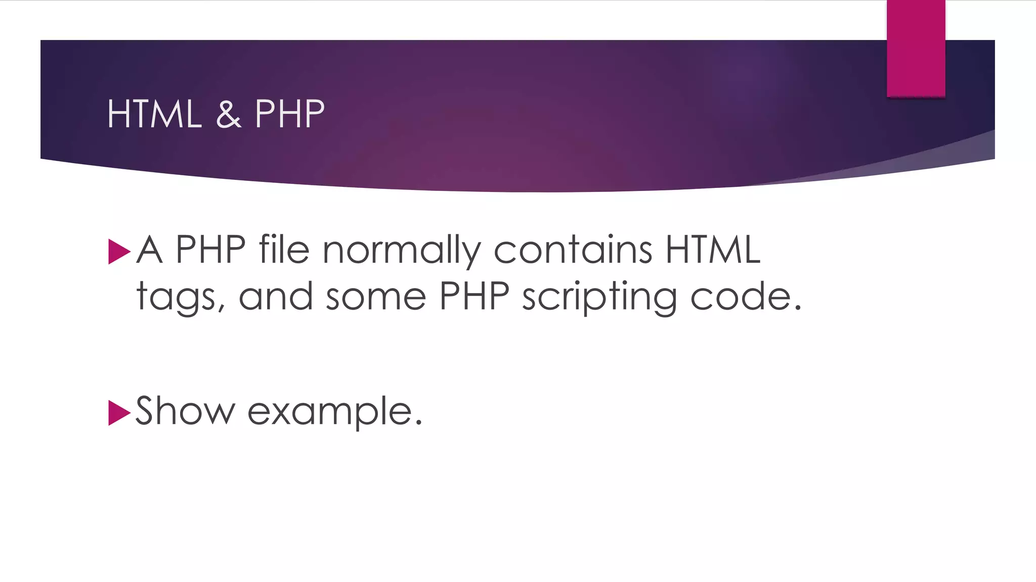 Introduction to php | PPTX