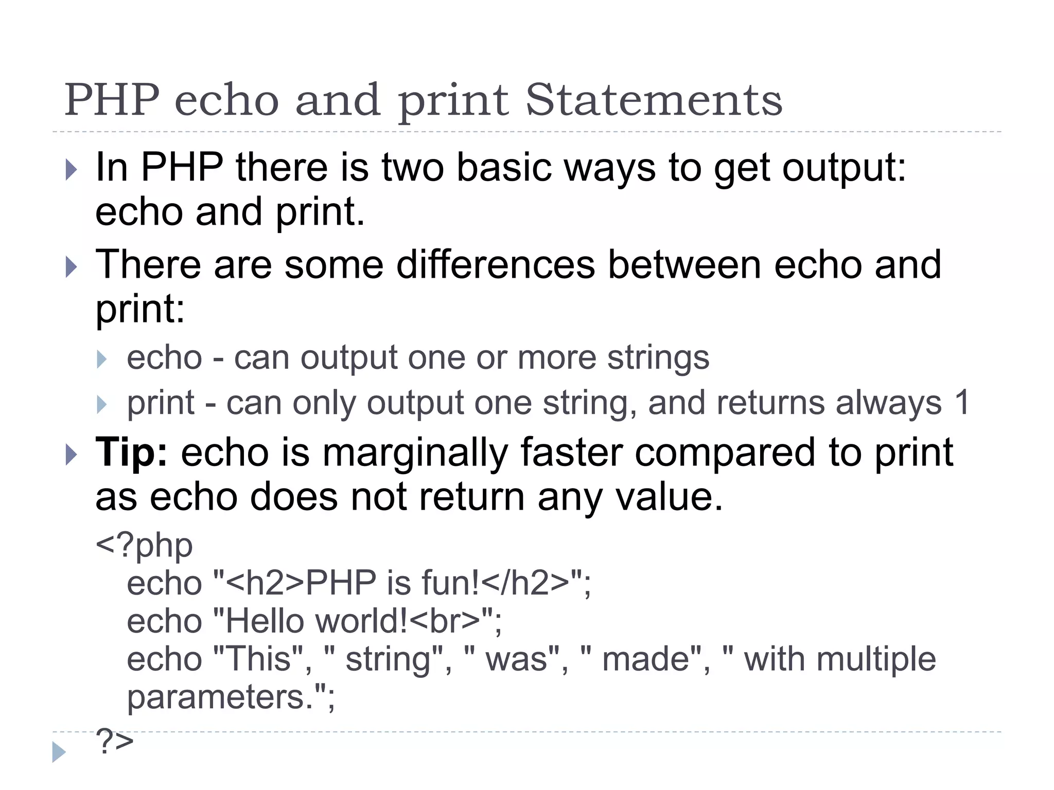 Introduction to php | PPTX