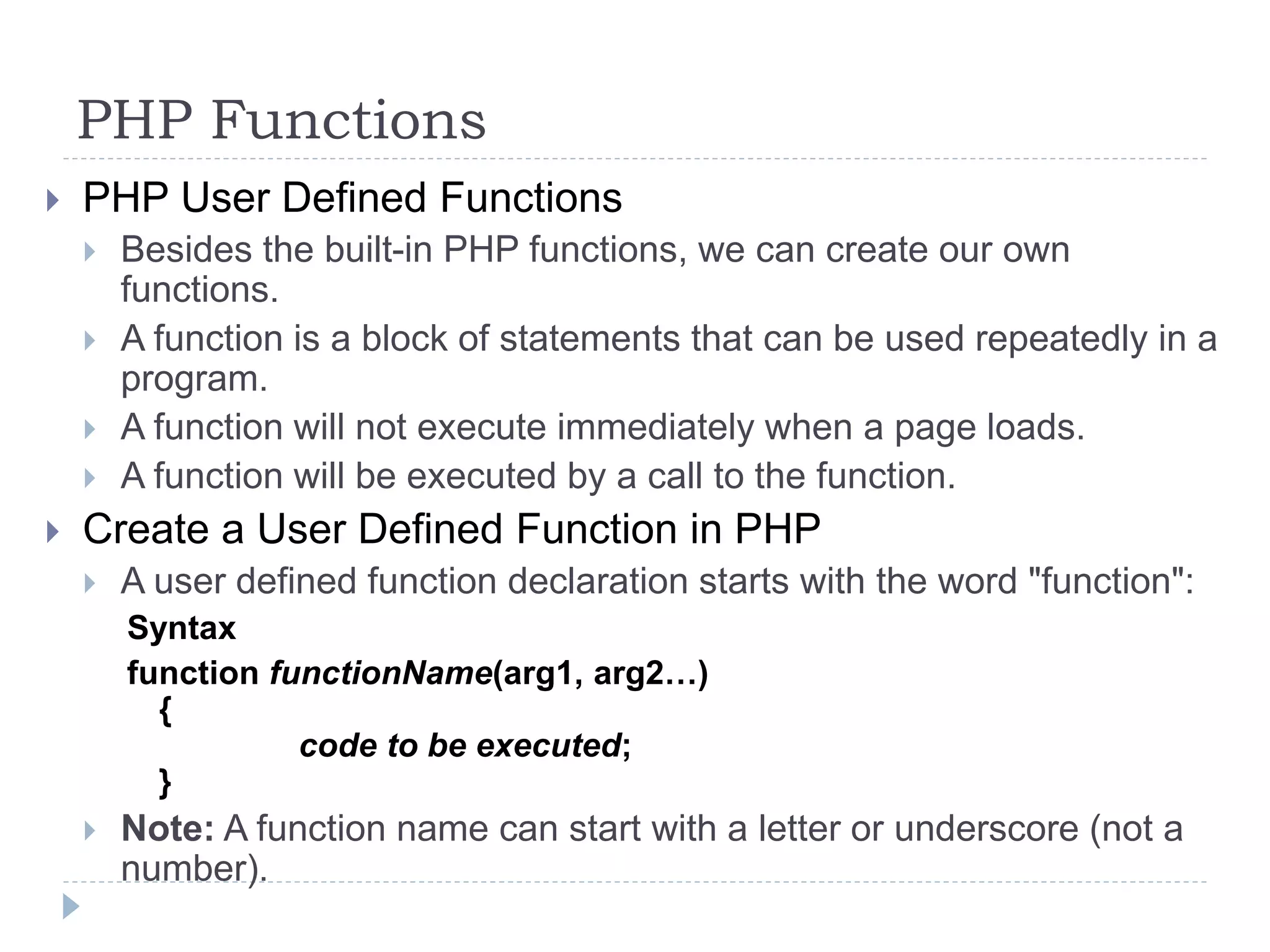 Introduction to php | PPTX