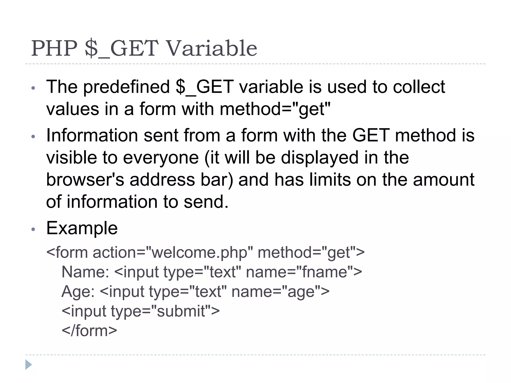 Introduction to php | PPTX
