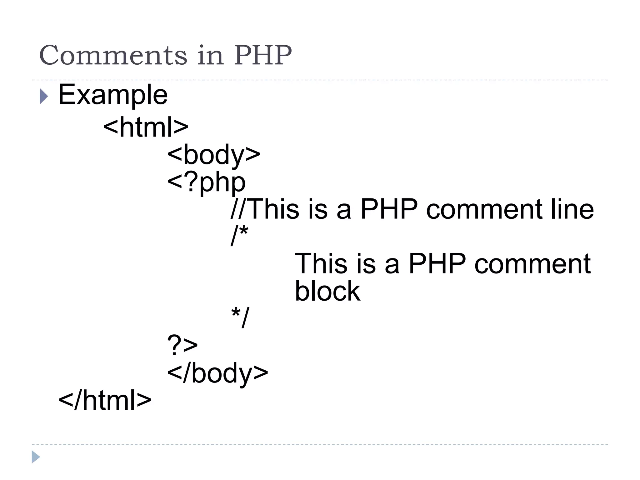 Introduction to php | PPT