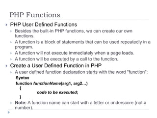 Introduction to php | PPTX