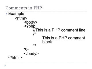Introduction to php | PPT