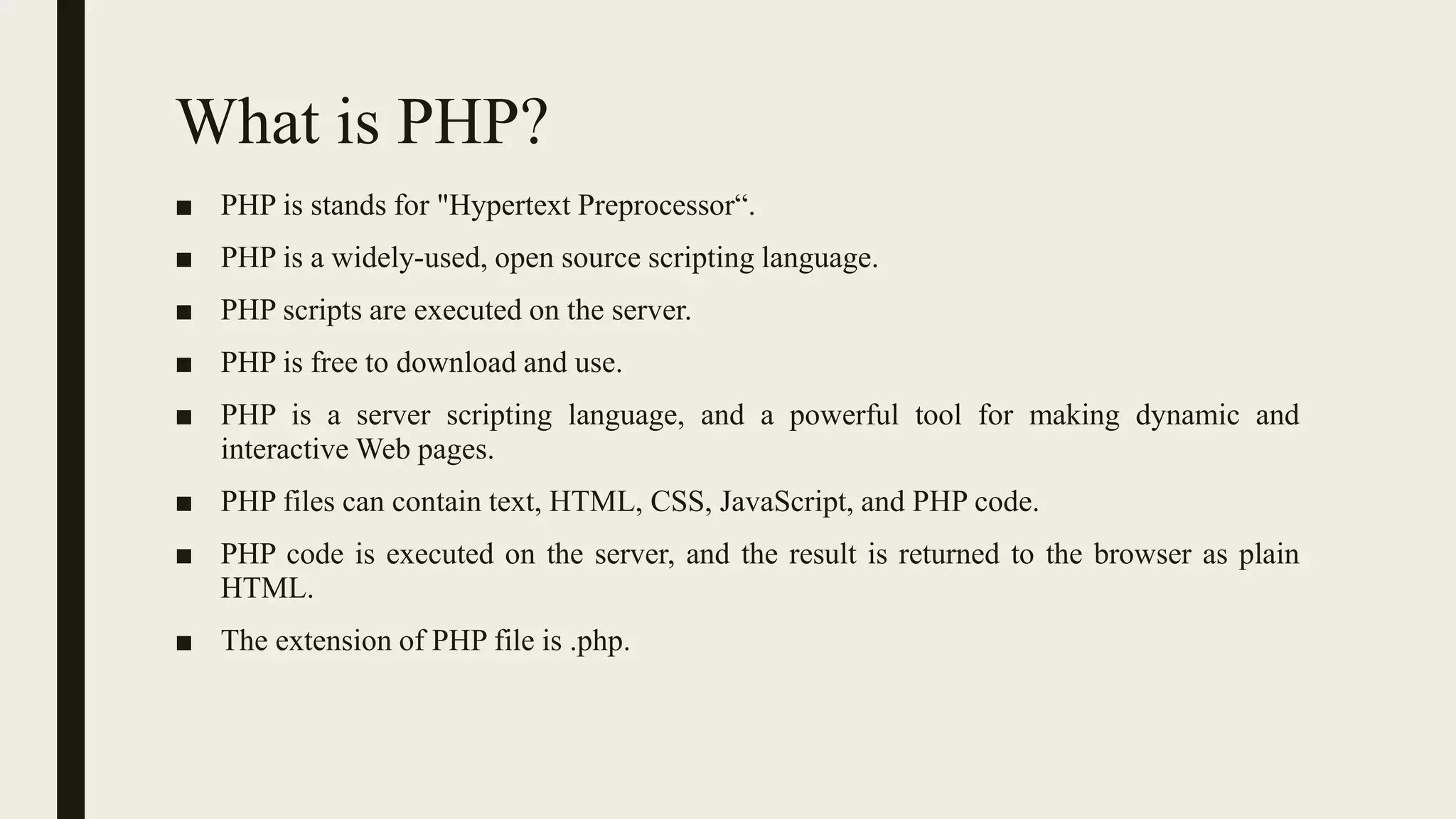 Introduction to PHP | PDF
