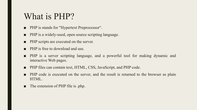 Introduction to PHP | PDF