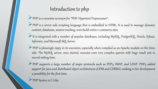Introduction to php | PDF