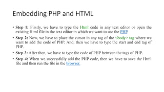 Introduction to PHP.pptx | Web Development | Internet