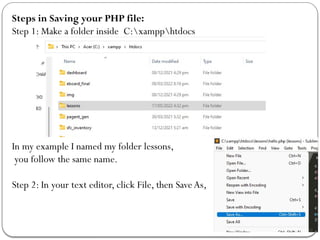 Introduction to PHP and mysql BSIT SSC project | PPTX