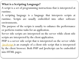Introduction to PHP and mysql BSIT SSC project | PPTX