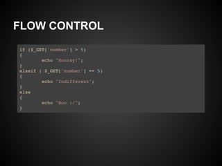 FLOW CONTROL
 