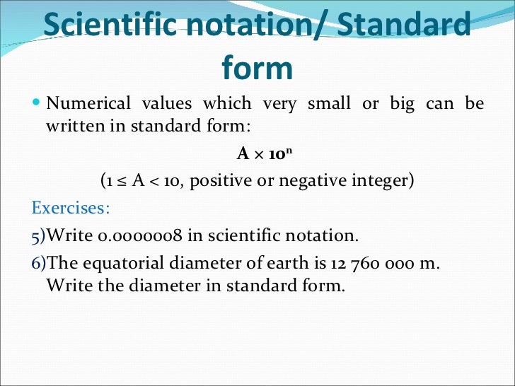 introduction to physics standard form physics