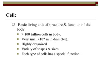 Introduction to physiology lecture | PPT