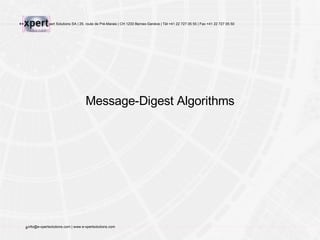 Message-Digest Algorithms 