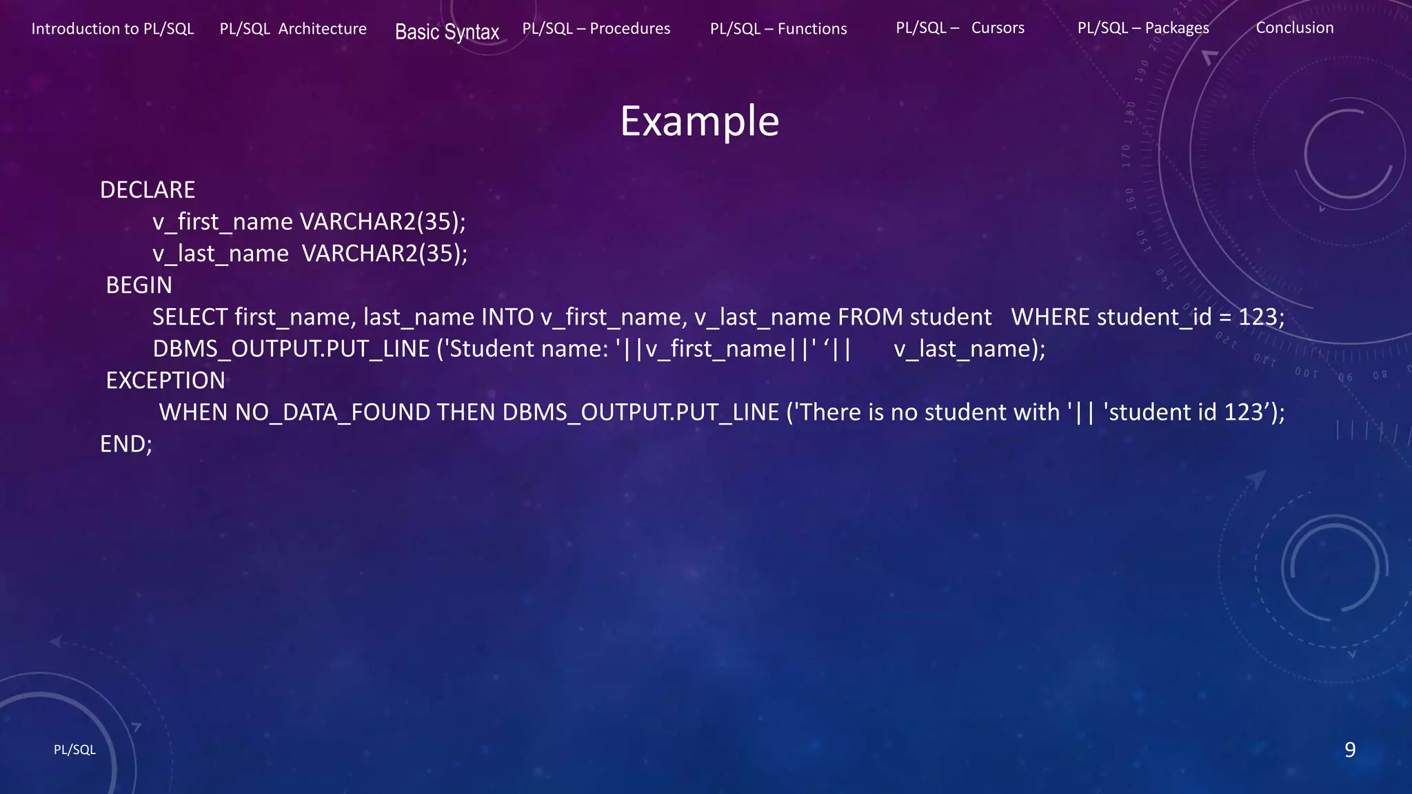 Introduction to PL/SQL | PPTX