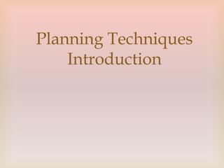 Planing Tutorial Introduction to Planning Techniques.pptx