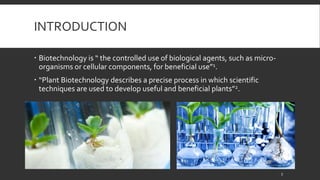 Introduction to Plant Biotechnology- Durgashree Diwakar | PPTX