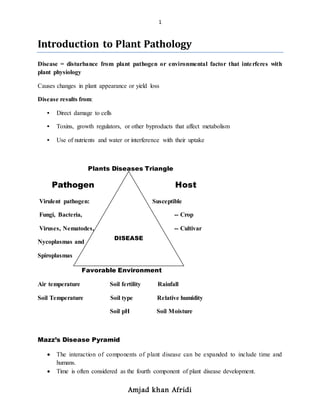 Introduction to plant pathology | DOCX