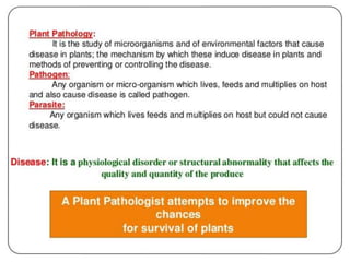 Introduction to plant pathology | PPTX