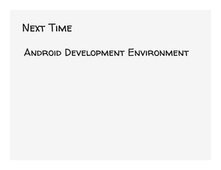 Introduction to Android platform | PDF