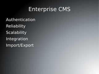 Management of the  content lifecycle 