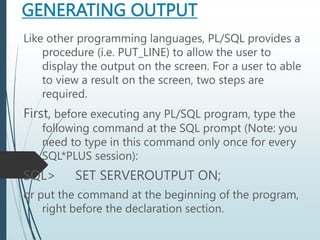Introduction to PLSQL.PPT