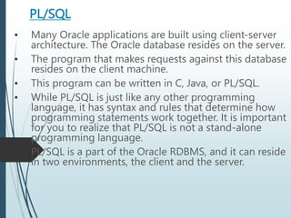 Introduction to PLSQL.PPT
