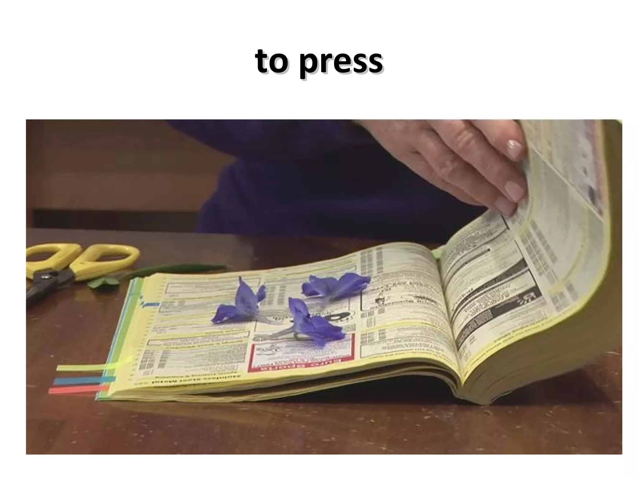 to press 