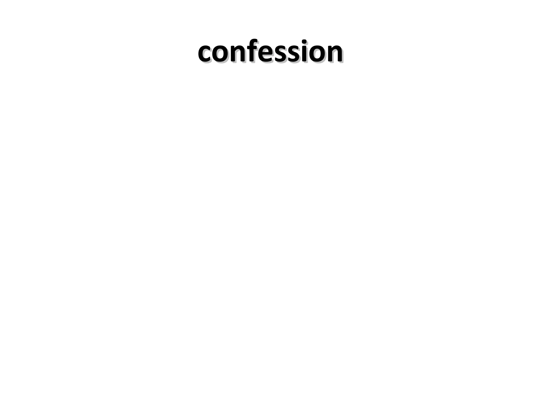 confession 