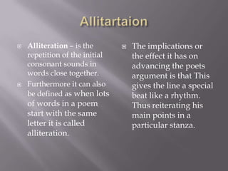 Introduction to poetry and the literally devices | PPTX