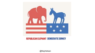Democratic Donkey
Republican Elephant
@Nayhtetsan
 